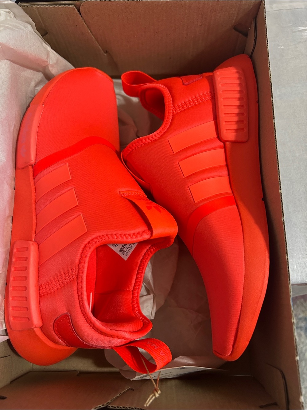adidas Kids Slip-On Sneakers in Bright Red